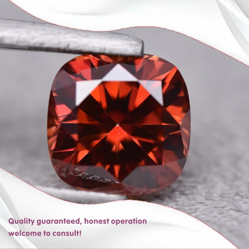 

J-кубический цирконий 5А, качество красного цвета, форма подушки, 4k, дробленый лед, лабораторный синтетический камень Cz для женщин, очаровательные ювелирные изделия Маки