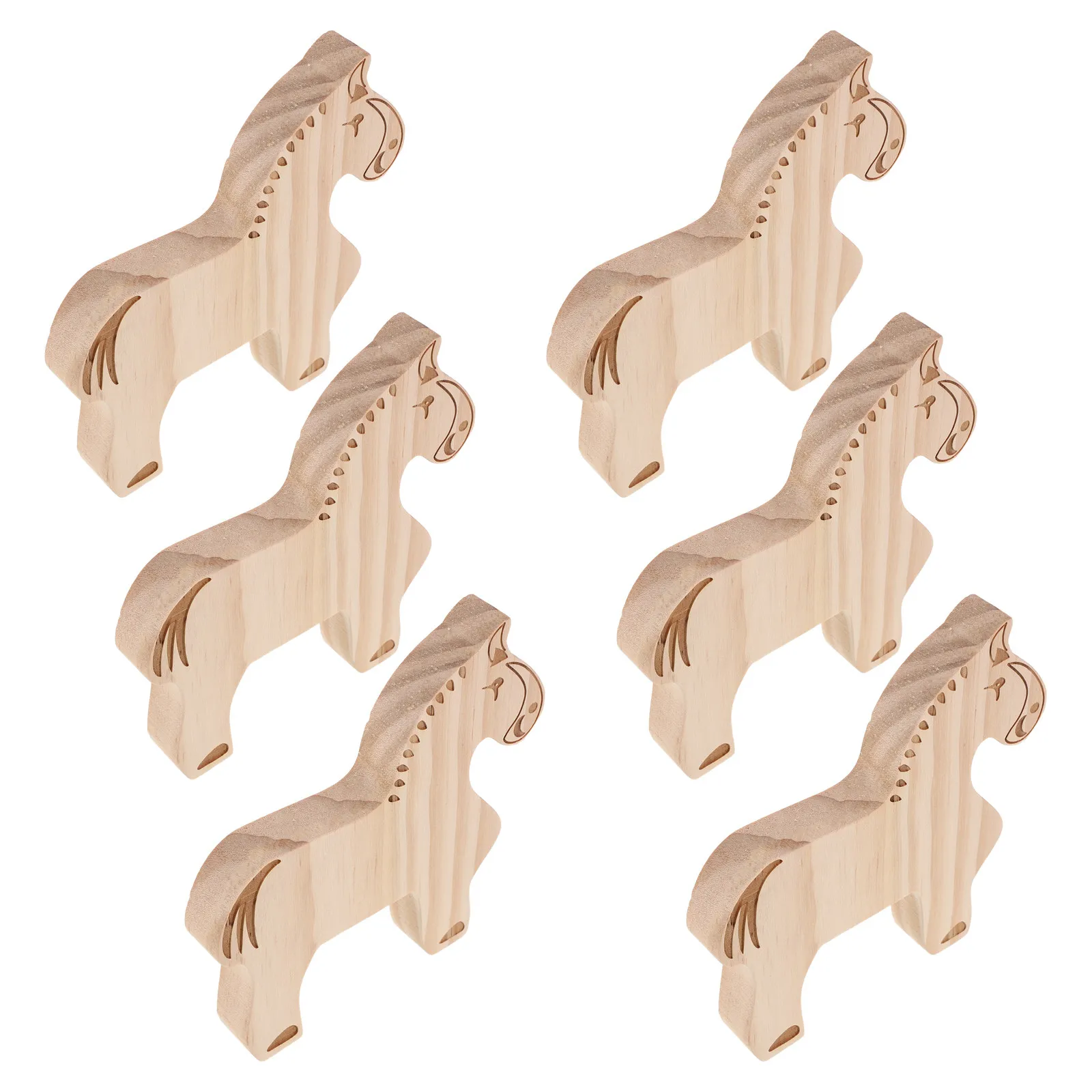 6pcs-unfinished-paintable-wooden-horse-figures-hand-carved-natural-wood-animal-craft-kits-for-diy-painting-home-decor-office