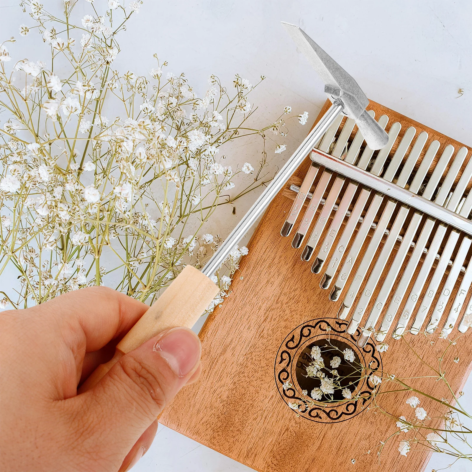 

Kalimba Tuning Hammer Metal Thumb Piano Instrument Tool Durable Compact Portable Sound Maintenance Hammer for Accurate Tuning