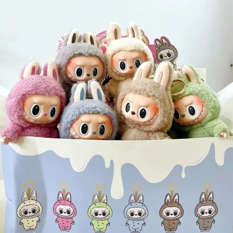 High Quality Labubu The Monsters Blind Box Toys Cardiac Macarone Surprise Box Guess Bag Figure Model Bag Keychain Birthday Gifts