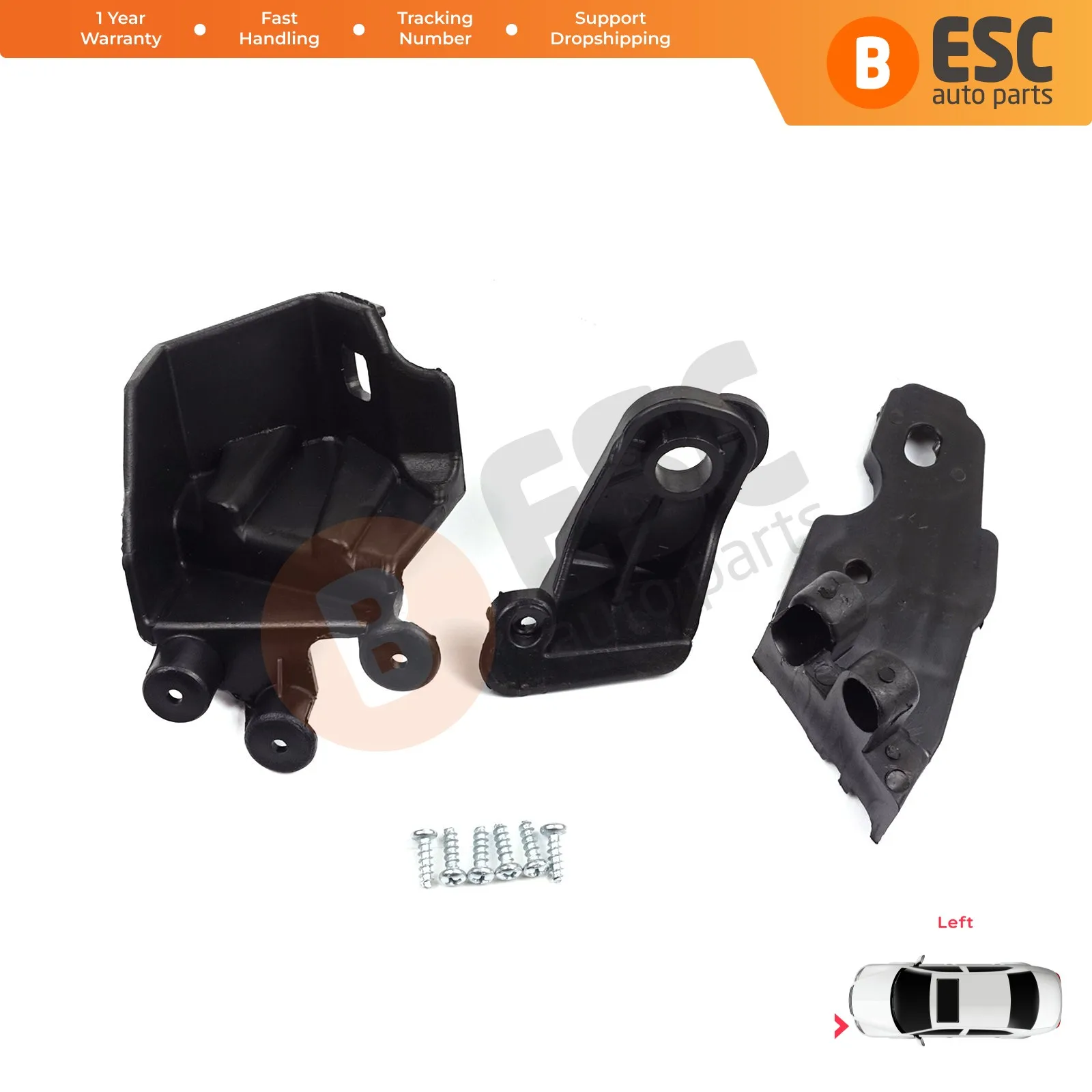 

EHL550 Headlight Headlamp Housing Repair Mount Holder Bracket Tab Clips Left for Fiat Doblo MK2 263 Facelift 2015-2022 51974244