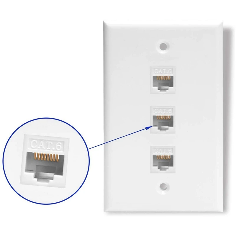 แจ็คตัวเชื่อมต่อคีย์ Cat6สายเคเบิลเน็ตเวิร์ค RJ45ตัวเมีย-20บวก1แพ็ค