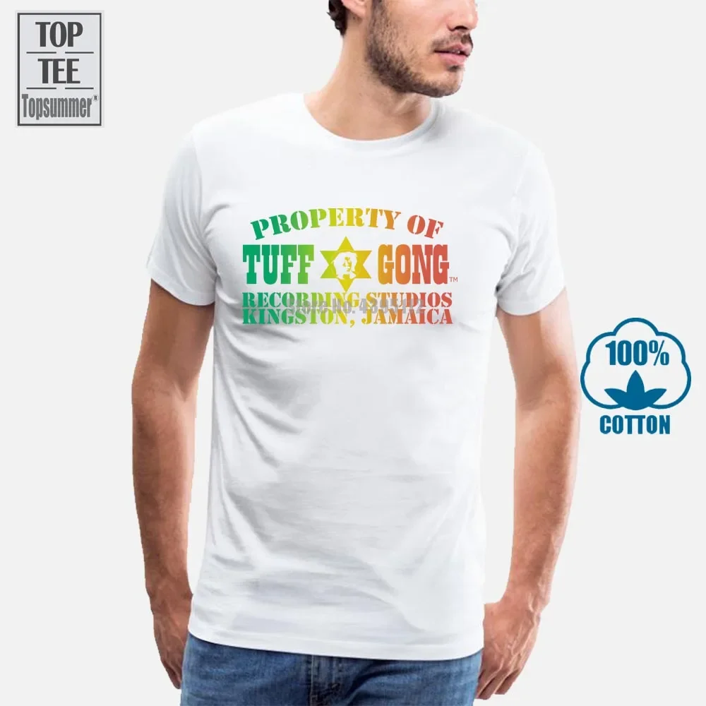 T Shirt Novelty Cool Tops Men'S Short Sleeve Tshirt Bob Marley Tuff Gong T Shirt