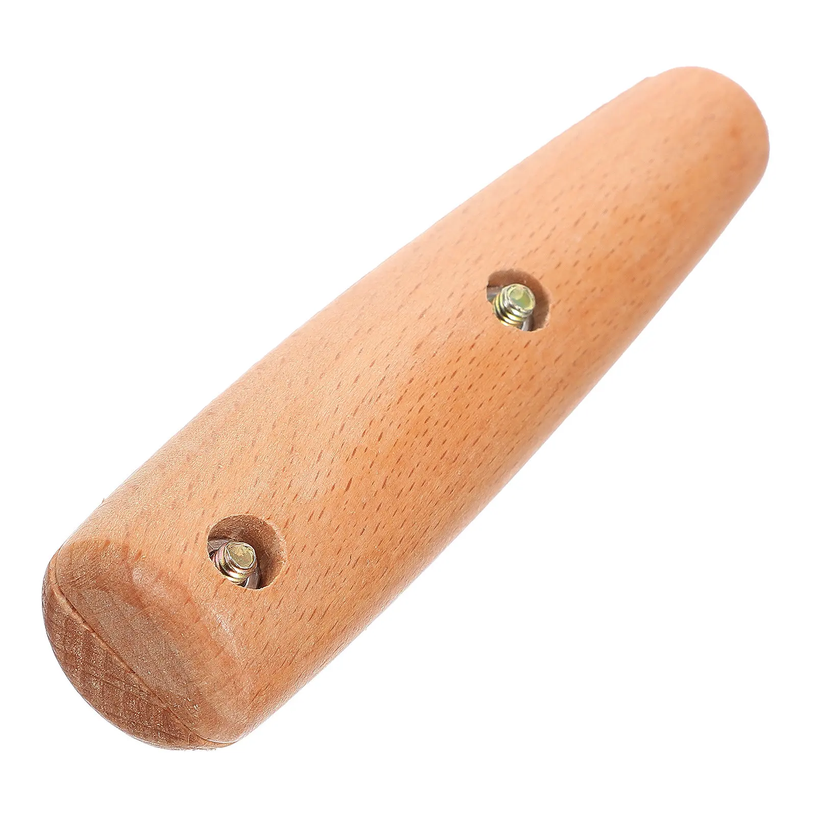 1Set Solid Wood Anti-Scald Spatula Wooden Handle Replacement Easy Install Non-Slip Grip Kitchen Utensils Turner Handle Bake Tool