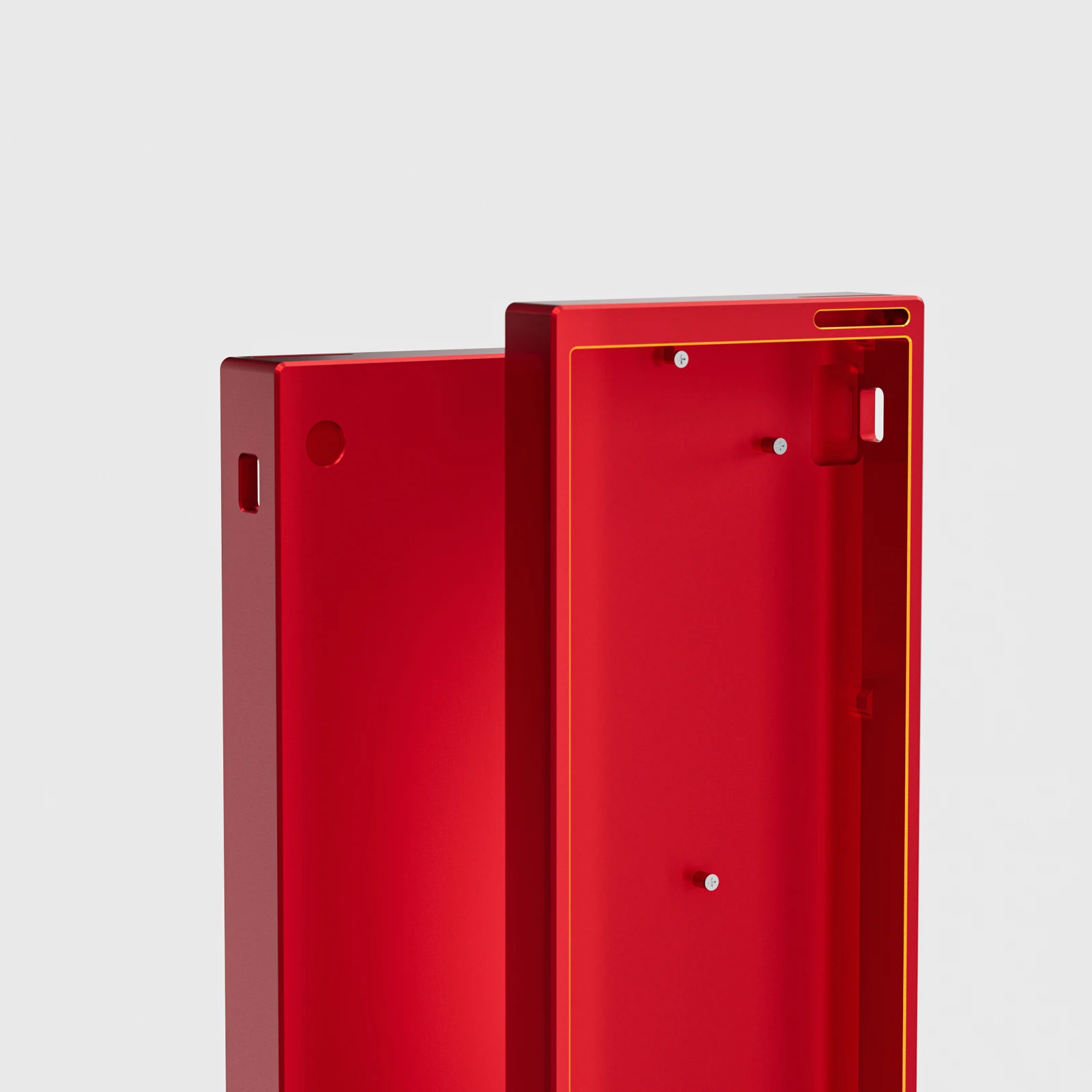 M60 Tastatur Shell Eloxiert Rot Gaming Benutzerdefinierte Aluminium Legierung Shell Magnetische Schalter PCB Wooting M6lite Mechanische Tastatur Shell