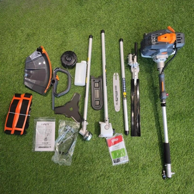 Multifunctional ergonomic design of 4 in 1 trimmer for two-stroke lawn mower