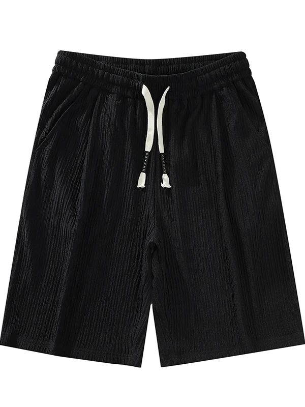 

Men's Summer Thin Casual Loose orts Qui Dry Breathable Spor Comfortable Five-Quarter Pants Elastic Waist Straight Leg