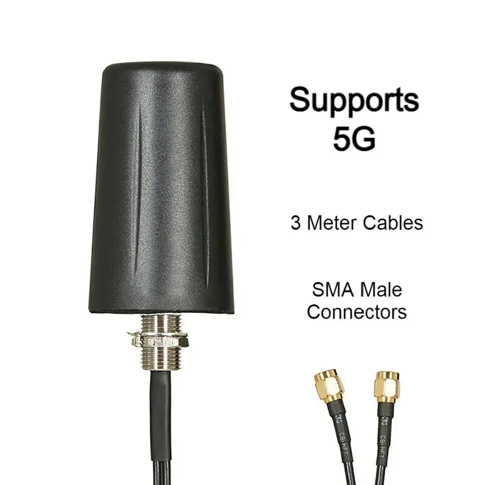 Imagem -02 - Antena Móvel de Banda Larga Externa 5g 4g 3g 2g Lte Antena Externa de Veículo Sma Antena de Alto Desempenho com Cabo de Metros