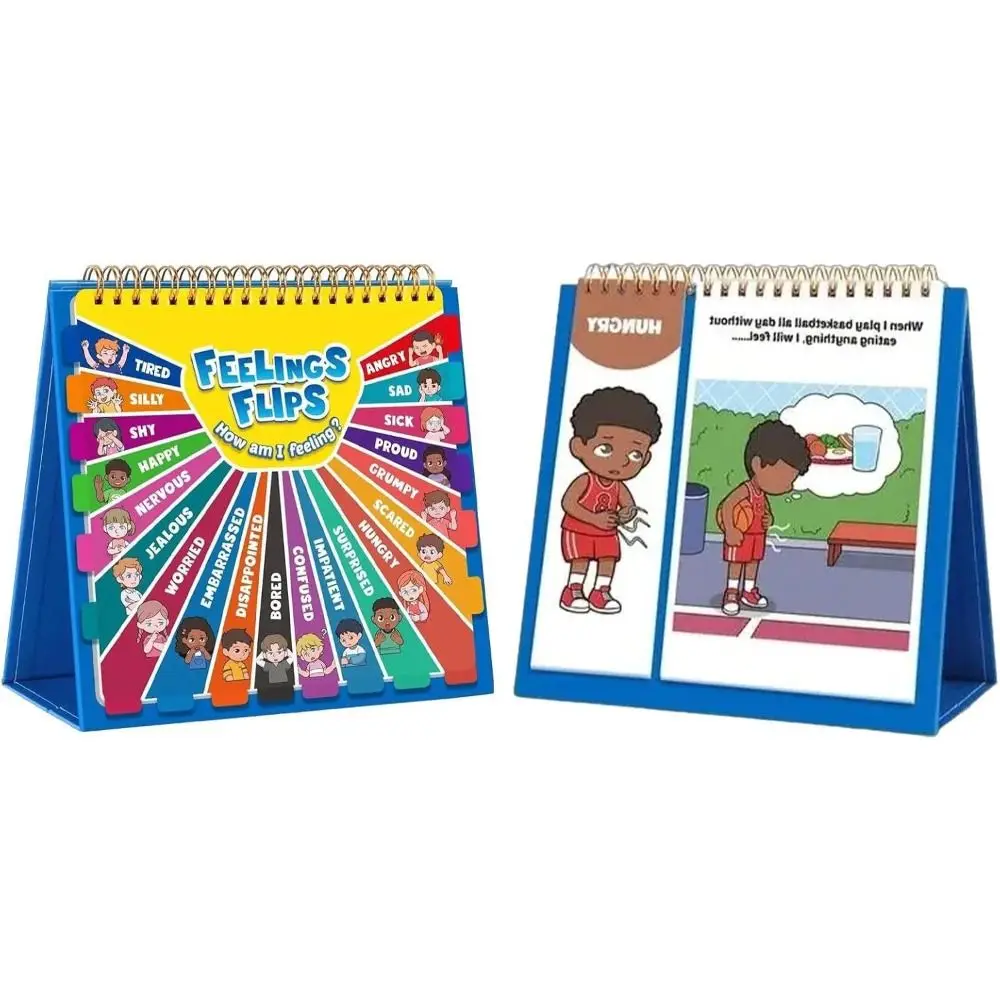 Interaktywny książeczka edukacyjna dla najmłodszych na temat uczuć i emocji, książka do nauki poznawczej i emocjonalnej, kreatywna książeczka Montessori do czytania z klapkami.