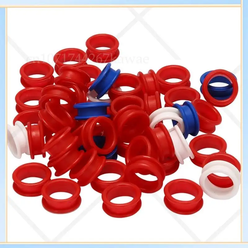 -A16I 50 шт. силиконовые кольца на палец для любых ножниц вставки для стрижки волос инструменты для укладки аксессуары разные цвета