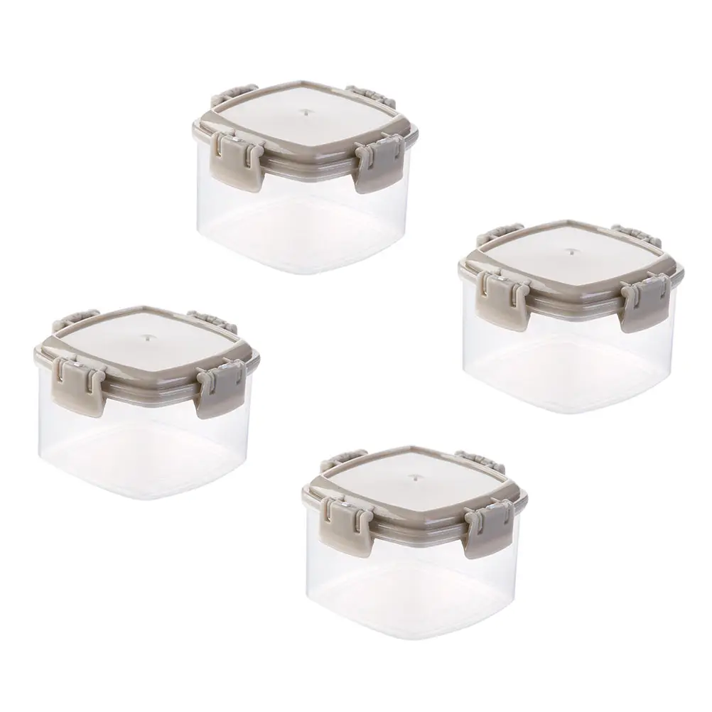 

4pcs Seasoning Box Set Plastic Condiment Container For Food Storage Spice Jar Kitchen Organizer Multifunction Sauce Box
