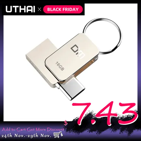 32GB OTG USB Flash Drive 3.0 Metal with 64GB Type C DM