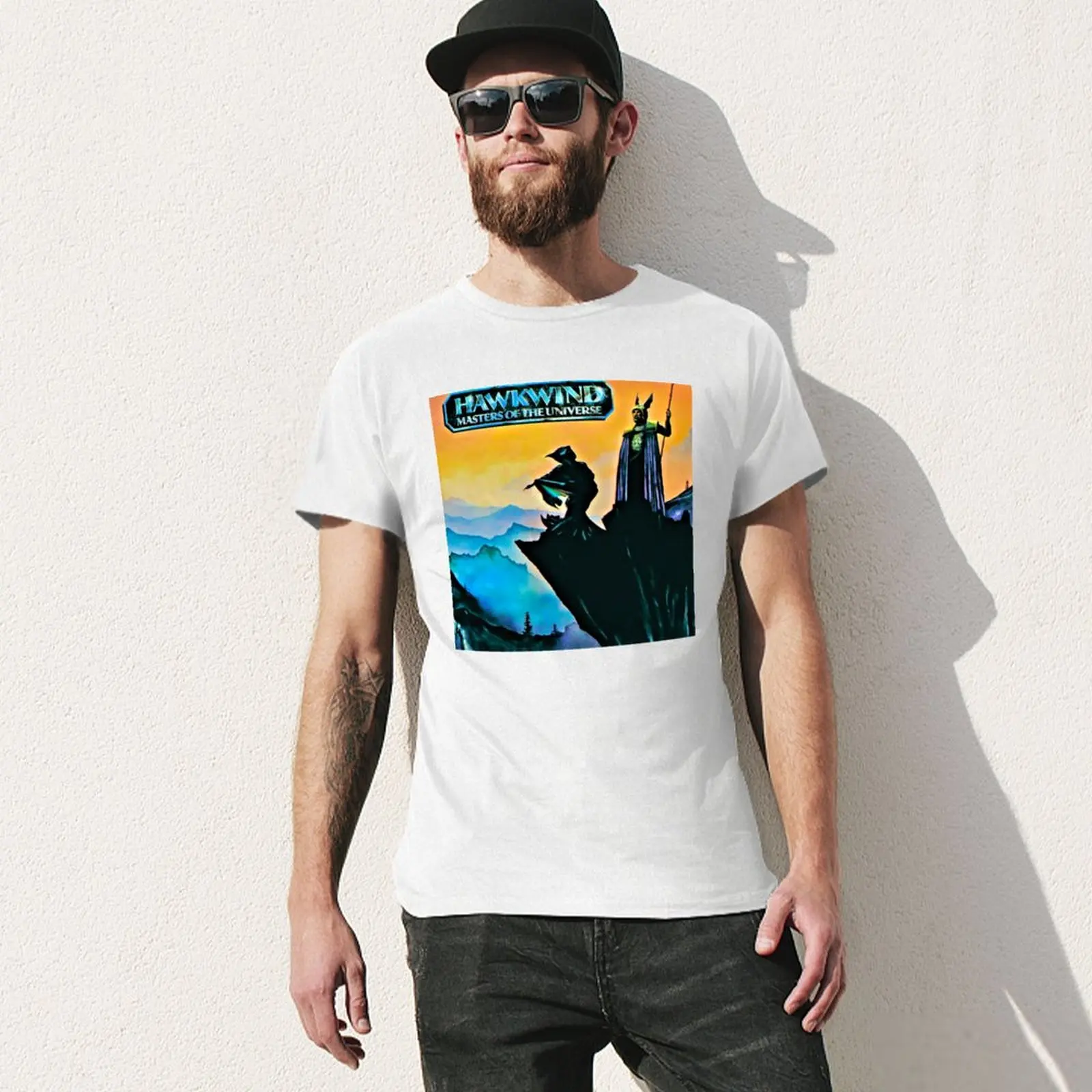 Havikwind-Meesters Van Het Universum T-Shirt Effen Oversized T-Shirts Voor Mannen Grafisch