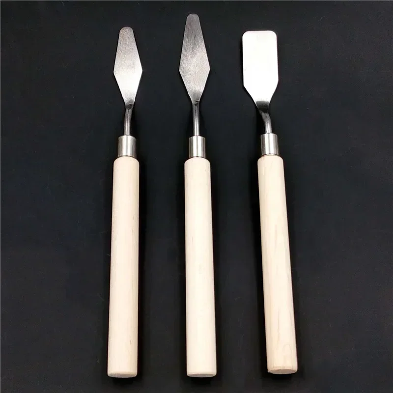 Stainless Steel Painting Knife Blade Palette Scraper Set Spatula Knives For Artist Oil Painting Tool 3pcs/5pcs