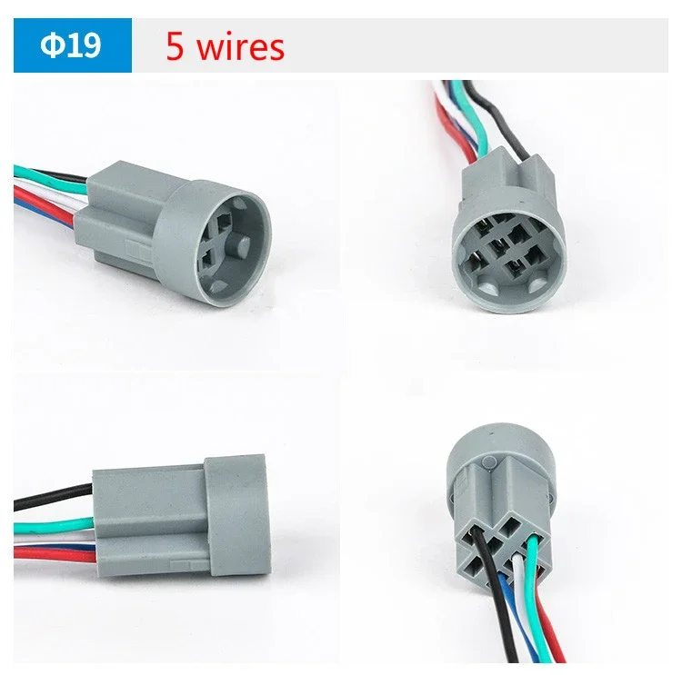 Enchufe de cable de 16mm, 19mm, 22mm, 25mm para interruptor de botón LED, cables de coche, lámpara estable, botón de luz, conector de cable de