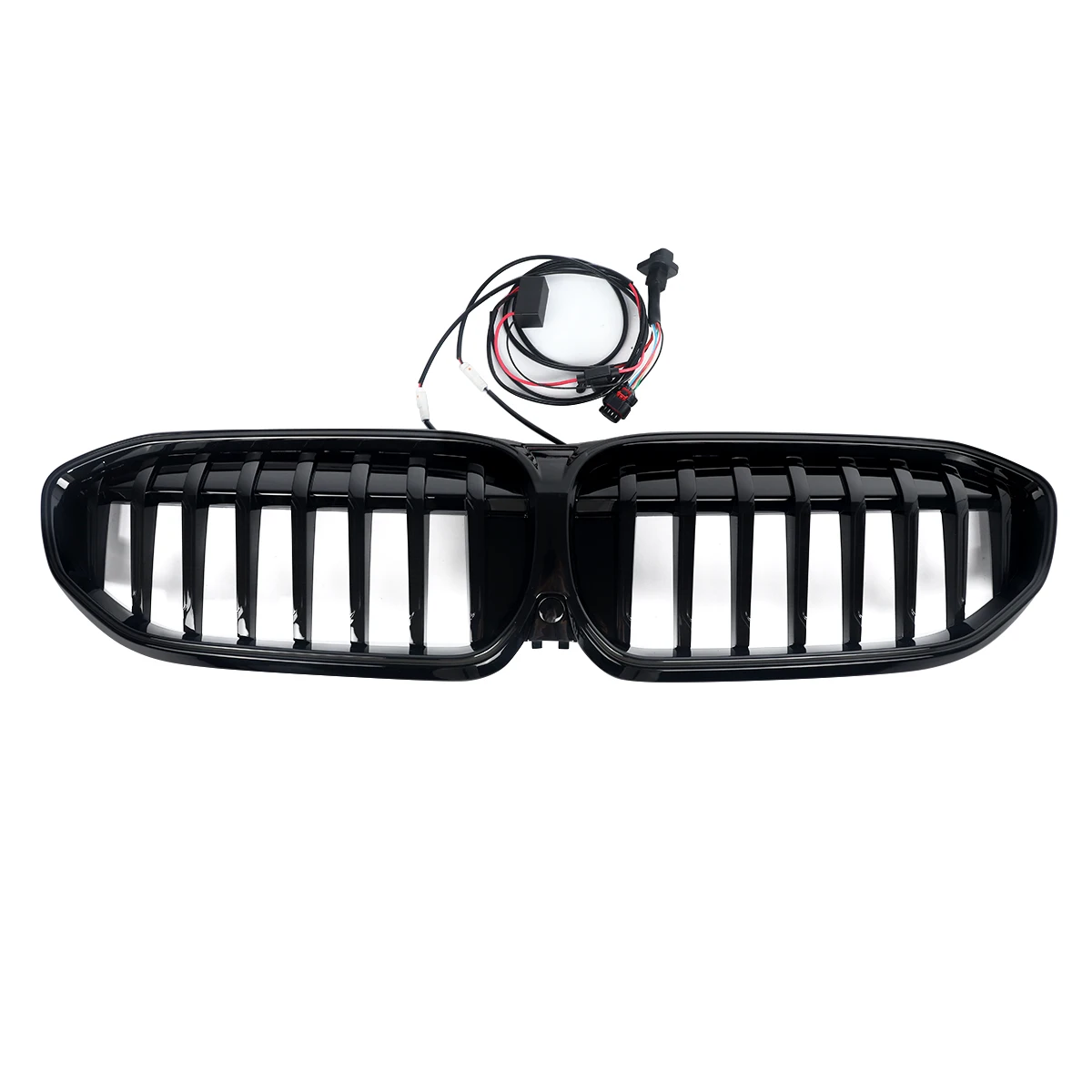 Frontbumper motorkap nierengrill met LED-verlichting voor BMW G20 G21 G28 320i 330e M340i 2019 2020 2021 2022 Racing Center Grille Grid