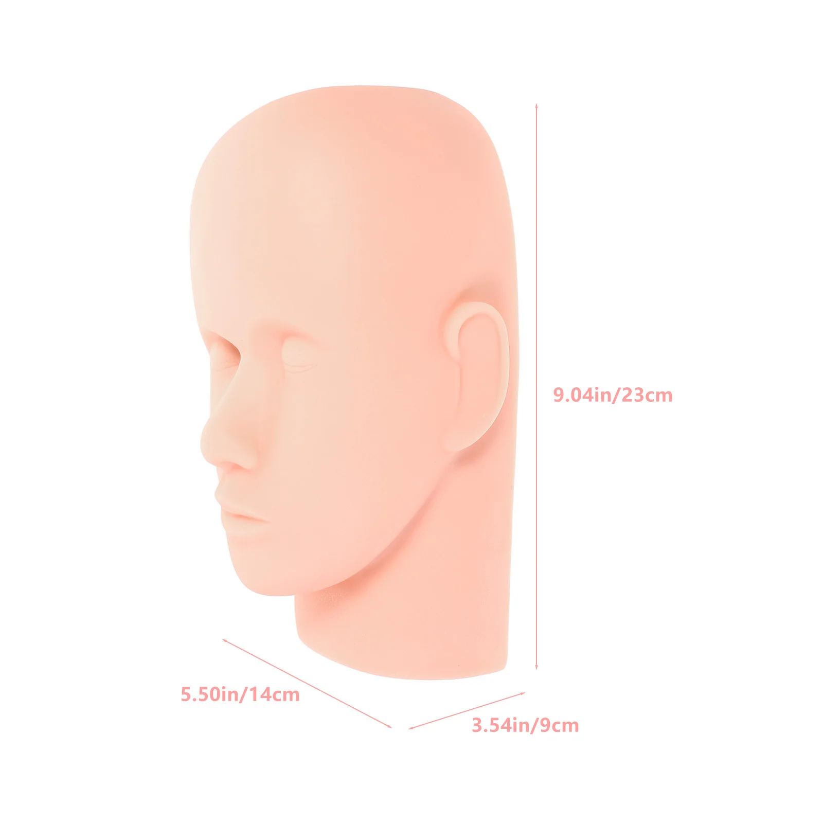 رأس عارضة أزياء لتدريب الرموش متين وقابل لإعادة الاستخدام لتمديد الرموش في صالونات التدريب للاستخدام المنزلي وممارسة مكياج الوجه #5