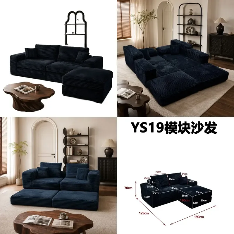 for Compression Sofa Bed Vacuum Small Apartment Foldable Sofa Bed Foreign Trade Cross Border Retro Sofa Module Removable and