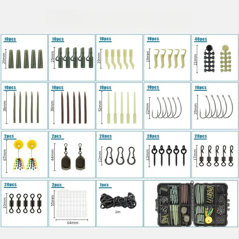 Equipo de pesca de carpa europea con flotador y accesorios