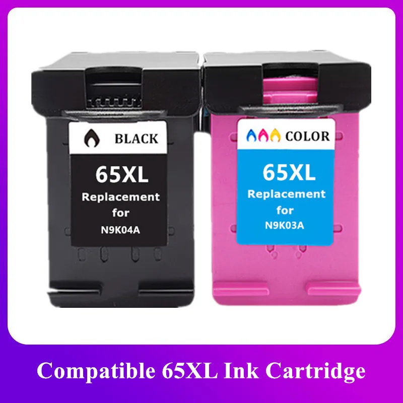 cartucho de tinta 65xl compativel para impressora hp inveja 5010 5020 5030 5032 5034 5052 5055 2622 2624 2652 2655 01