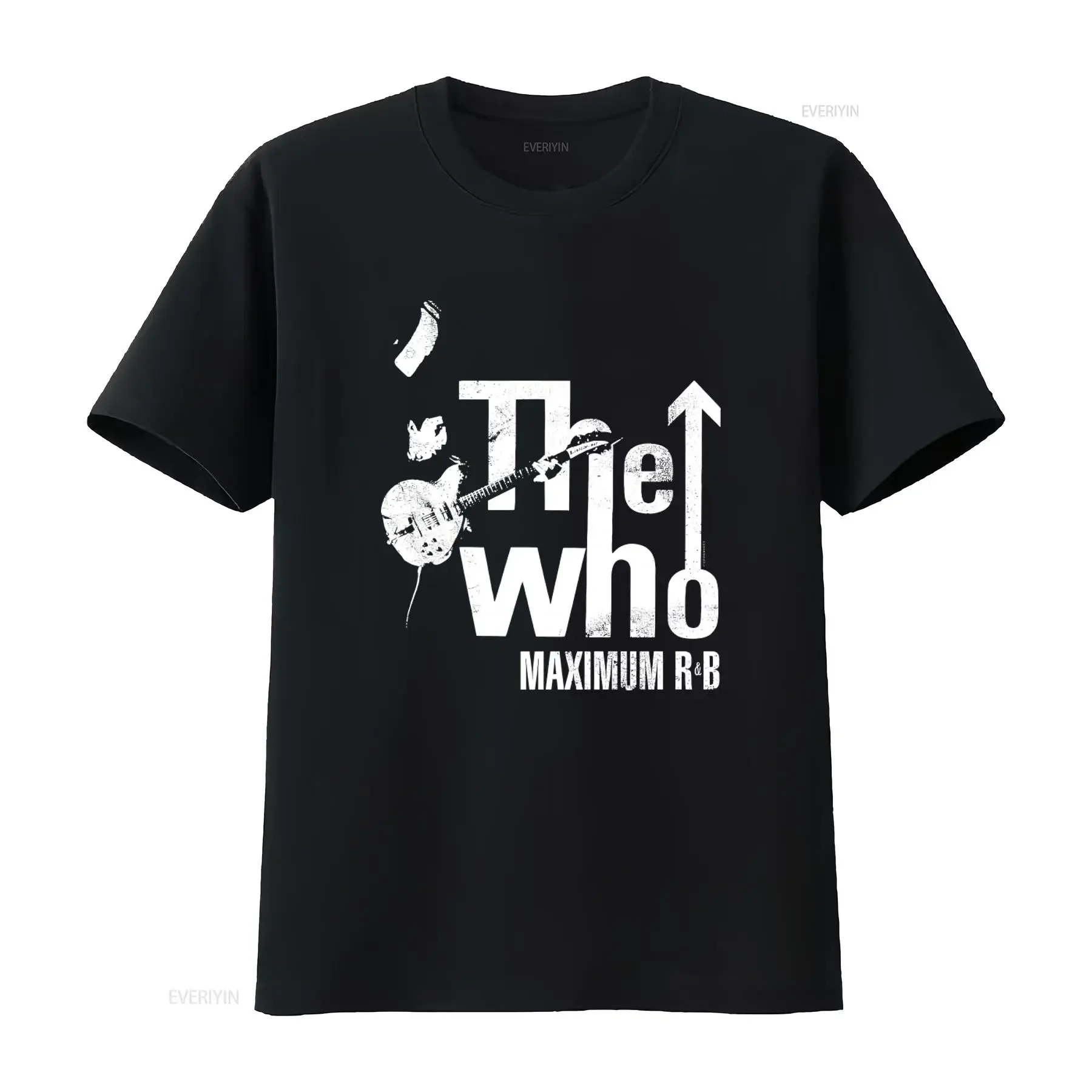 The Who Maximum R B Rock Band Black T Shirt Vintage Style for Music Lovers vintage Washed streetwear Versatile Stylish