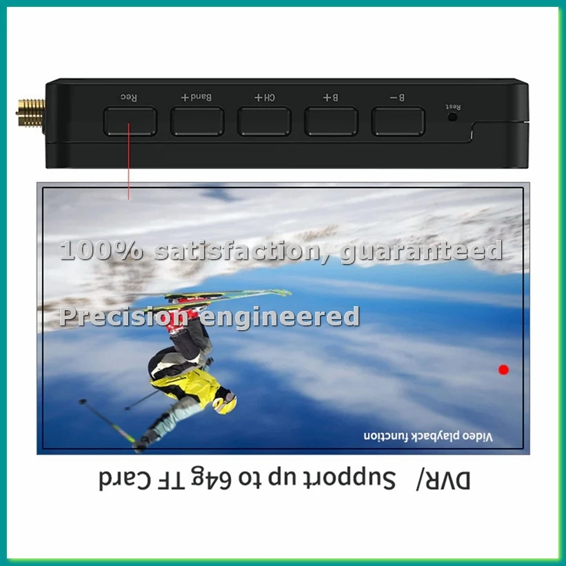 

5-дюймовый FPV-монитор 5.8G с 40-канальным диверситивным приемником и DVR, 4000 мАч, для радиоуправляемых дронов - VVNB