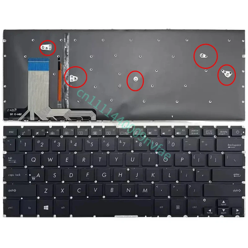 US layout for ASUS UX330 UX330U UX330UA UX330C UX330CA U3000U U3000C Laptop Keyboard