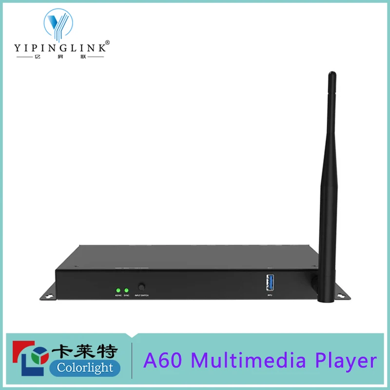 

Colorlight A60 LED Media Player LED Controller with 1.3 Million Pixels Async & Sync Player for Full Color LED Display Screen