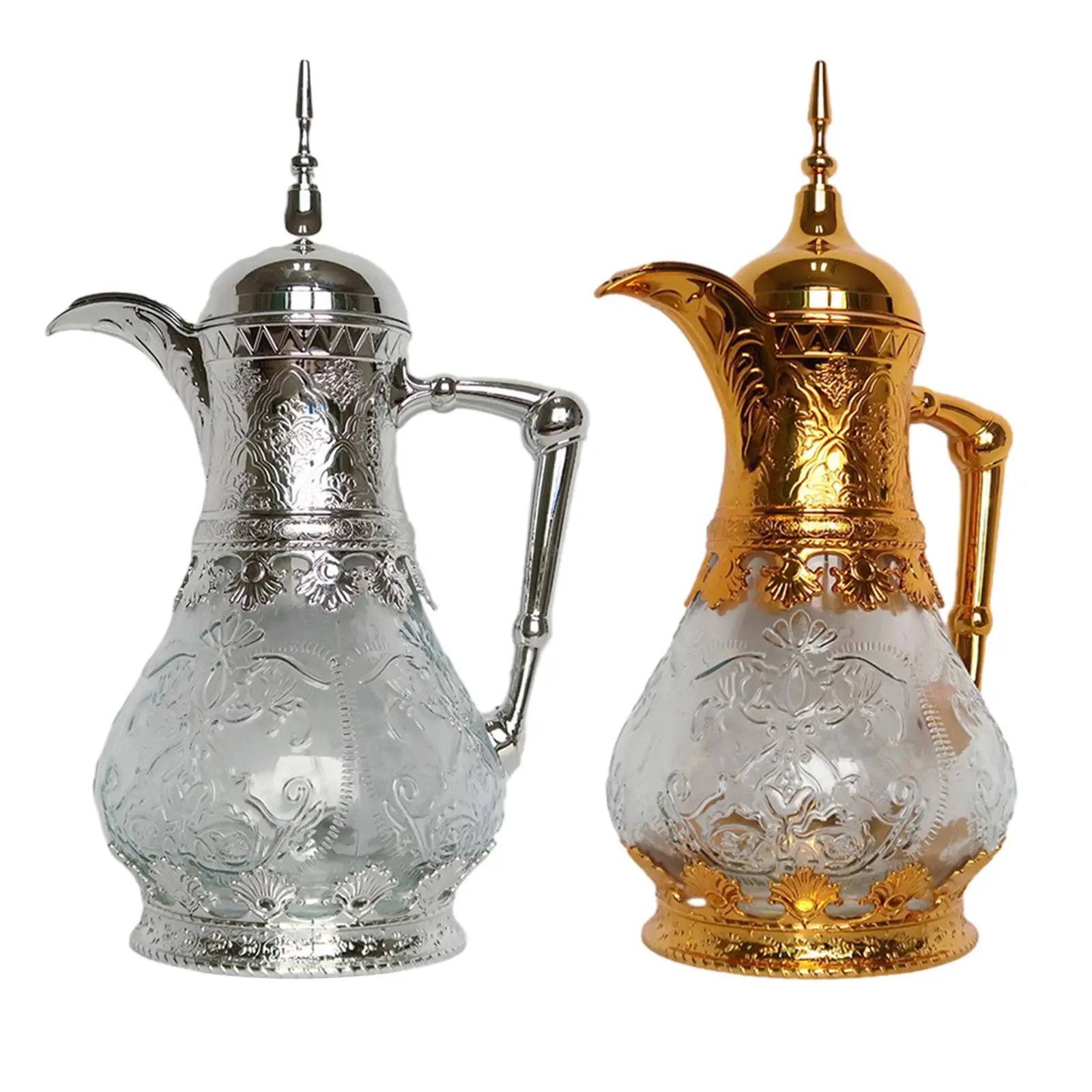 Arabic Style Coffee Pot Comfortable Handle Hot Cold Water Bottle Thermal Coffee Pot for Kitchen Gatherings Camping Party Tea
