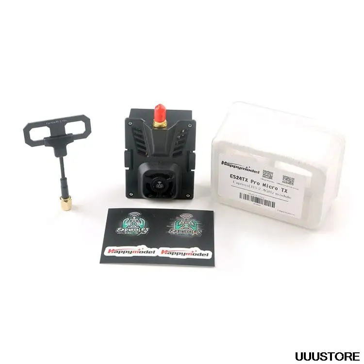 ExpressLRS ELRS HappyModel ES24TX Pro 1000mW 2.4G Micro TX Module with Cooling Fan RGB LED Module for RC Airplane FPV Drone