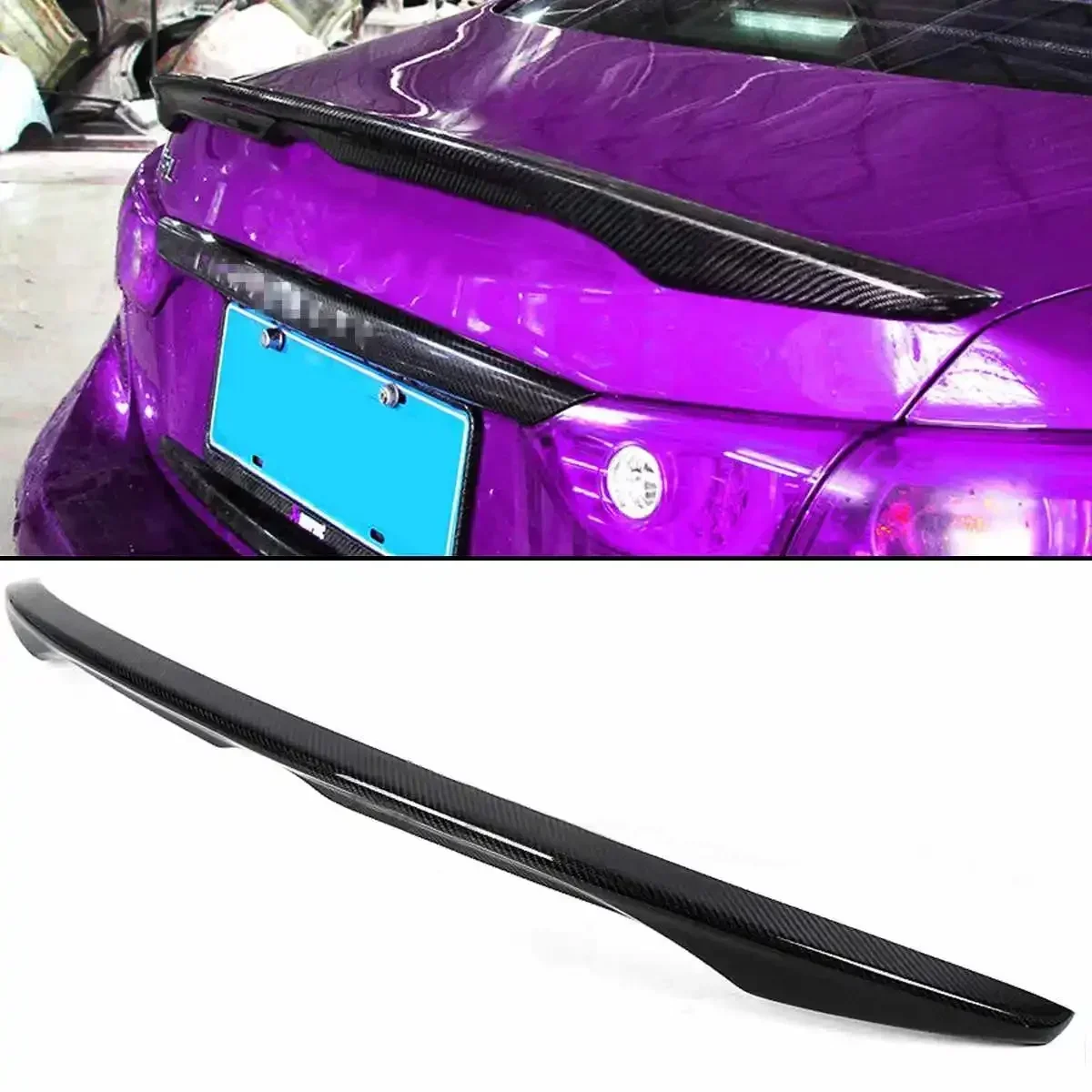 

New Real Carbon Fiber Car Rear Trunk Spoiler Lid Extension For INFINITI Q50 ALL MODELS 2014-2017 Rear Wing Spoiler Lip Body Kit