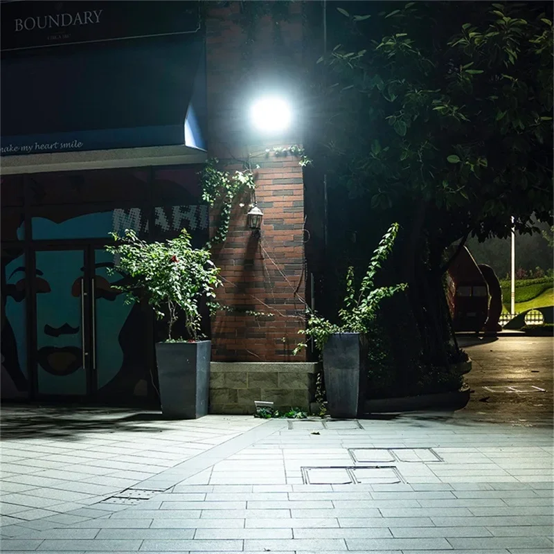 AOSONG Solar Light 30W 60W 100W 200W Outdoor Courtyard Waterproof IP65 Wall Lamp LED Control Remote