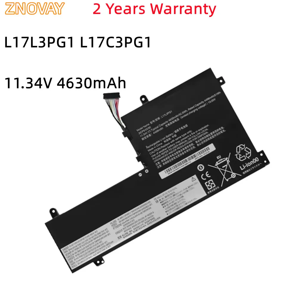 

ZNOVAY L17L3PG1 L17C3PG2 Laptop Battery For Lenovo Legion Y530 Y530-15ICH Y730-15ICH Y7000 Y7000P 57Wh L17C3PG1 L17M3PG2 4630mAh