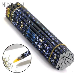 10/5pcs Nail Rhinestone Pickers Self-Adhesive Wax Pencil Nails Diamond Dotting Pen Nail Art Resin Gem/Rhinestone Picker Tools