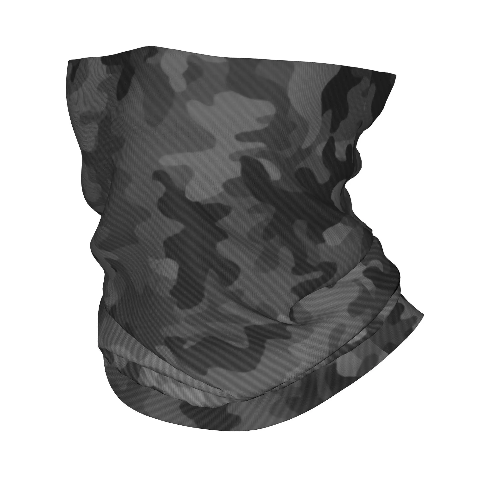 Custom Carbon Camo Bandana Neck Gaiter UV Protection Face Scarf Cover Women Men Army Military Camouflage Headwear Tube Balaclava