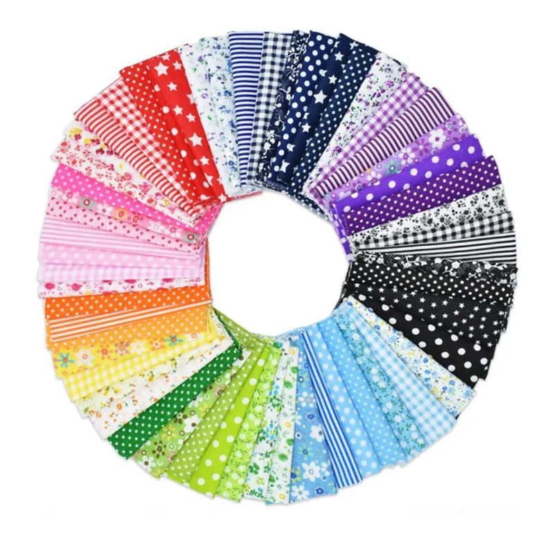 9,8"x 9,8" (25cm x 25cm) Quadrate Baumwolle 100 % Blumenmuster Nähzubehör Stoff zum Quilten Patchwork DIY Handwerk Scrapbooking