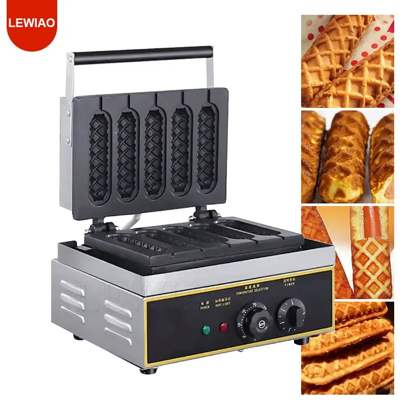 Electric Tcake Five Stick Hot Dog Machine Waffle Maker Kitchen Equipment From China