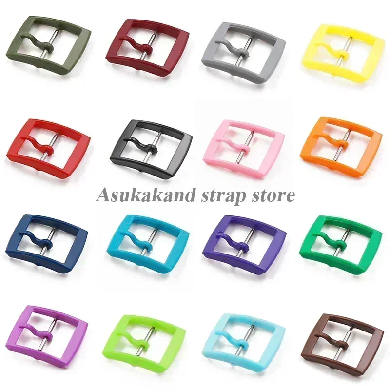 ل سواتش حزام 1 قطعة ساعة بلاستيكية المشبك 16 مللي متر 19 مللي متر 20 مللي متر الملونة حزام (استيك) ساعة دبوس مشبك المرأة ون ساعة زر اكسسوارات