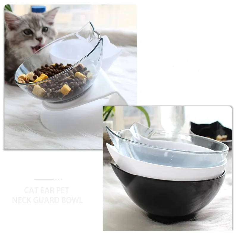 Cat Bowl Dog Bowl Anti-dumping 45°Neck Guard Cat Water Bowl Binaural Pet Feeding Cup Pet Feeding Bowls Pet Feeder