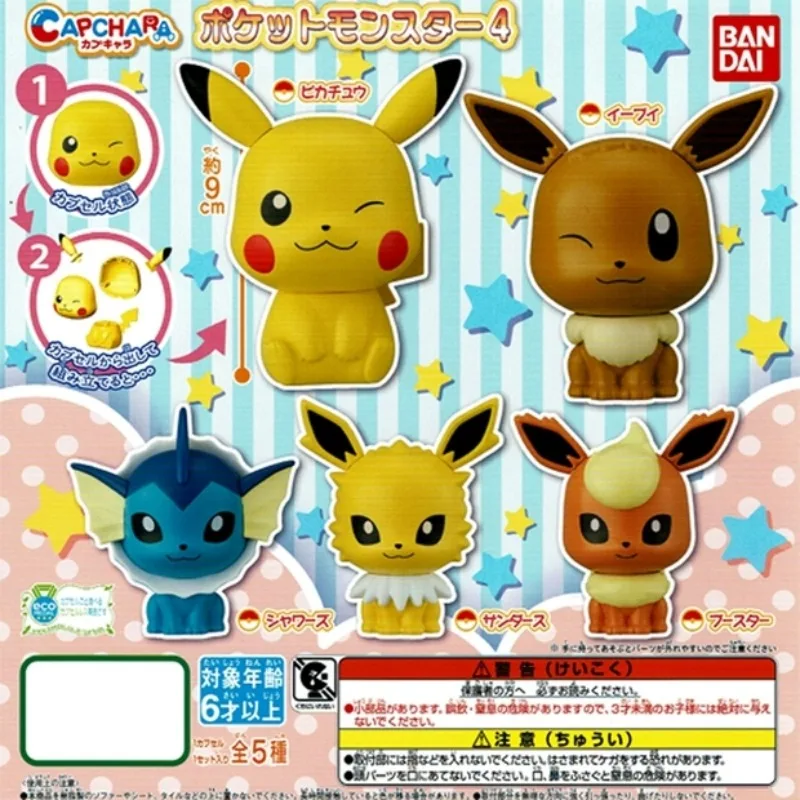 

Bandai Original Japan Pokemon Eevee Gashapon Kawaii Pikachu Anime Figure Cute Gachapon Figurine Capsule Toys Gift