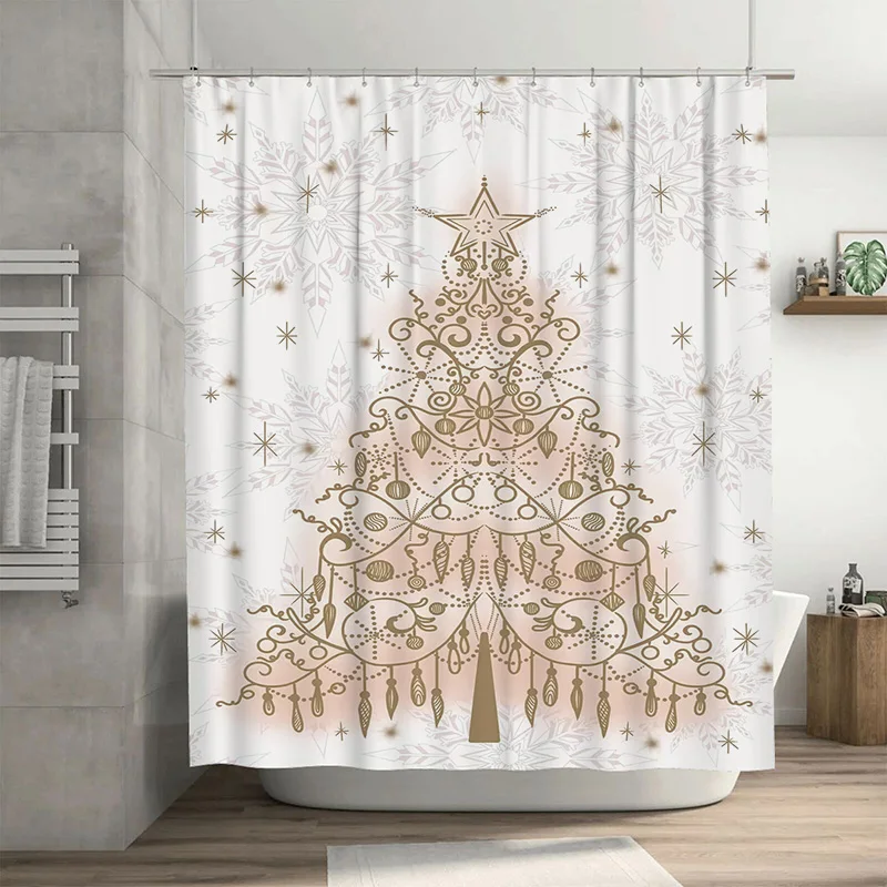 

Tuniu Elegant Bohemian Shower Curtain Nature Inspired Leaf Pattern Backdrop for Bathroom Decor Vintage Aesthetic Washable Fabric