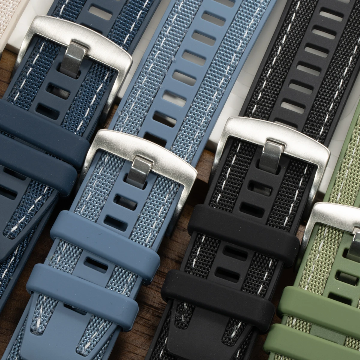 نايلون + سيليكون باند لساعة سامسونج جالاكسي 8 44 مللي متر 40 مللي متر استبدال كوريا سوار رياضي لساعة جالاكسي 8 الكلاسيكية 46 مللي متر حزام #3