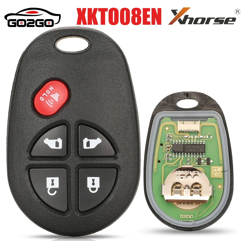 

Xhorse XKTO08EN Universal Wire Remote Key Fob 5 Button for Toyota Style for VVDI Key Tool 5Pcs/Lot