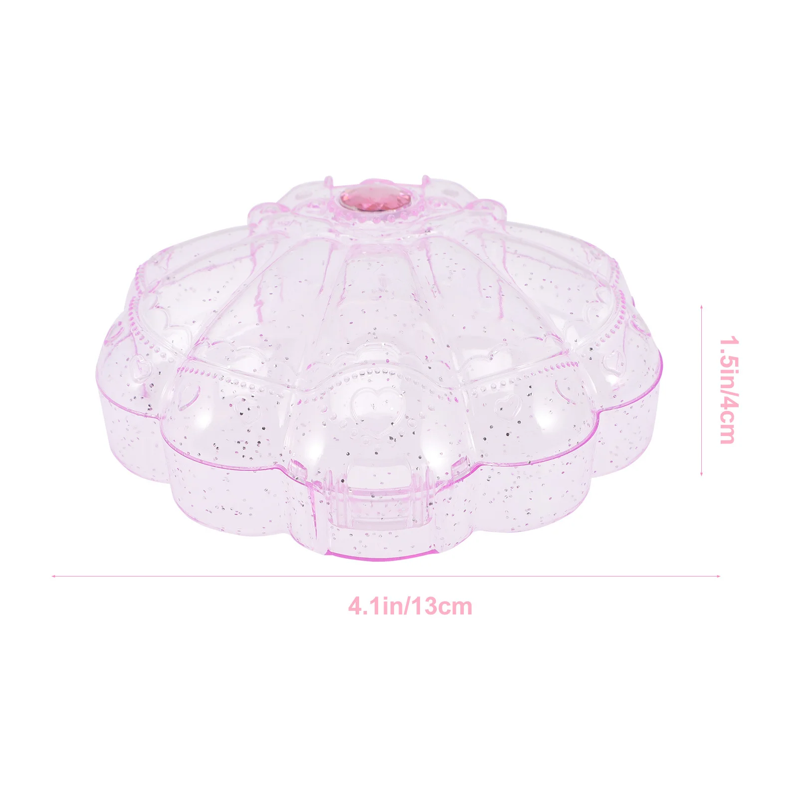 4 قطع من صندوق المجوهرات الشفاف على شكل صدفة، حاوية تخزين ذاتية الصنع للحلويات والحلوى والشوكولاتة والعناصر الصغيرة وتغليف الهدايا #2