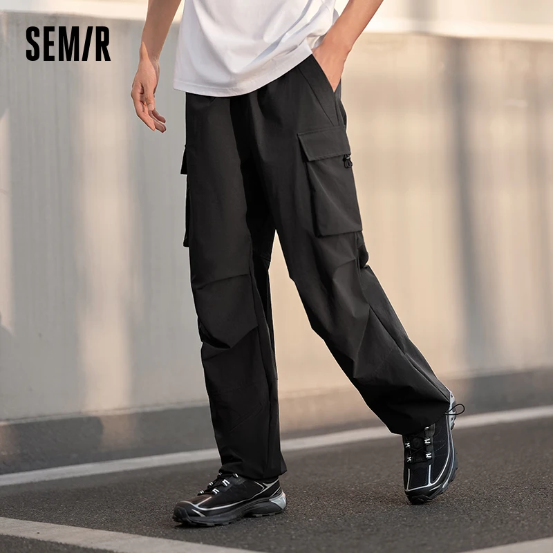 Semir Casual Trousers Men'S 2024 Summer New Fashion Trend Workwear Straight Trousers Loose Muscle Feeling Trousers Cool Feeling