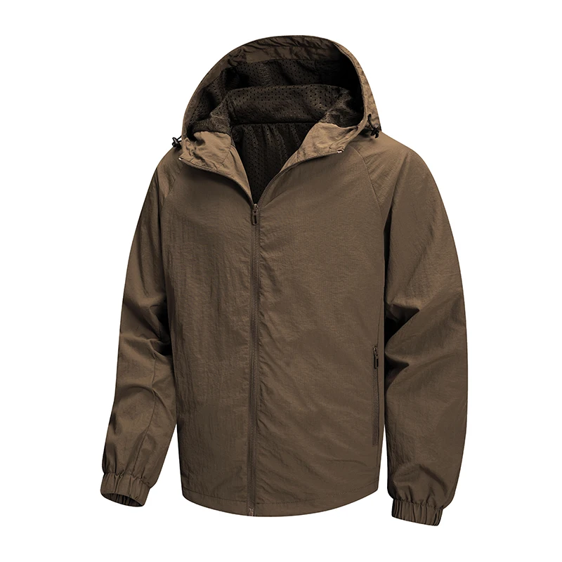 

Spring Autumn New Workwear Jacket Men's Stretch Outdoor Stand Up Collar Jacket Male Windbreaker High-quality Solid Color Jacket