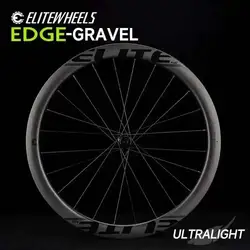 ELITEWHEELS EDGE Gravel Wheels Ultralight 1356g Road Disc Carbon Wheelset RIM Depth 45mm HUB Wing 20 Spoke For Racing Bike