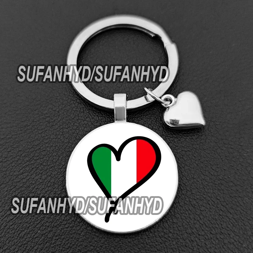 Florence Pisa Tower Keychains Rome Italian Flag Map Key Chains I Love Italy Purse Key Holder