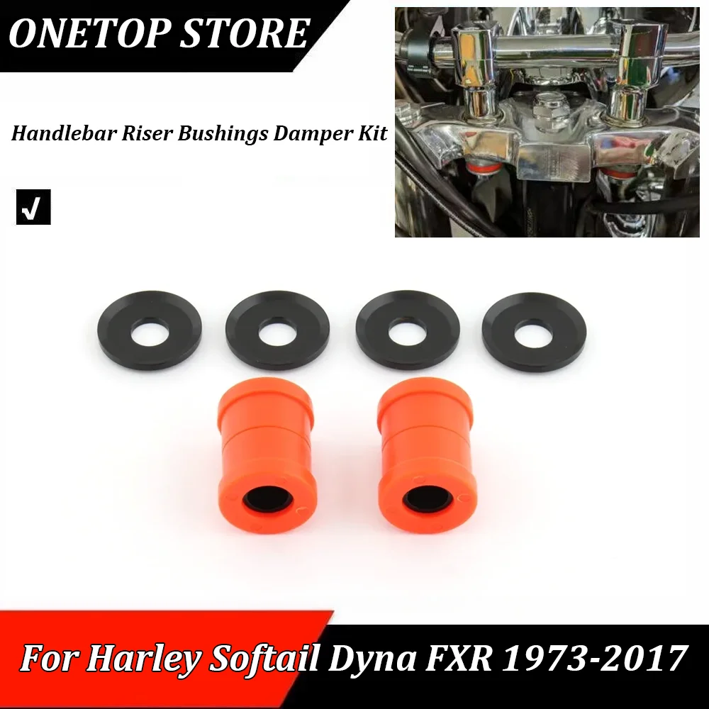 

Motorcycle Handlebar Riser Bushings Damper Kit For Harley Softail Dyna FXR 1973-2017 Sportster XL 1973-2023