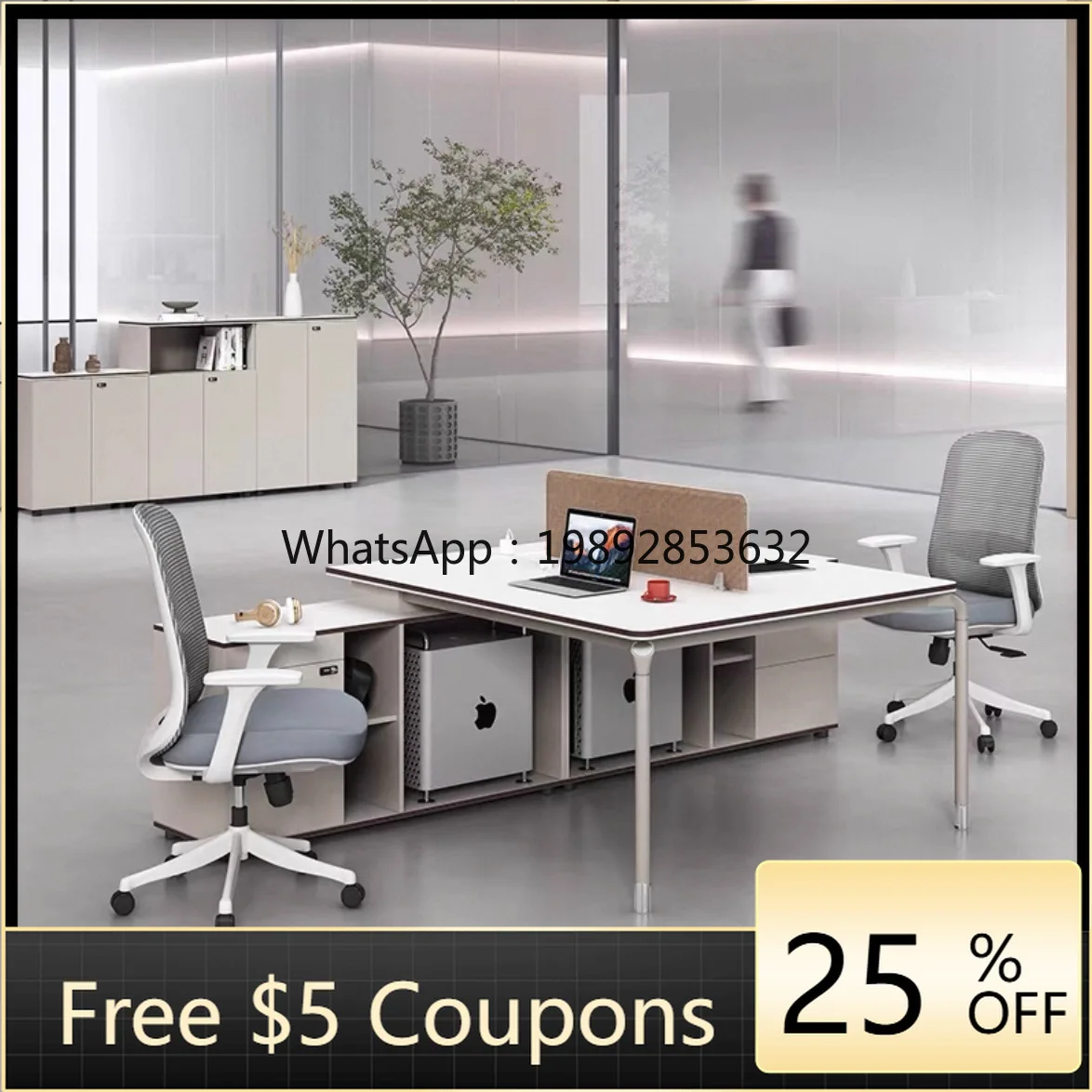 YFY Office Desk Employee Workstation Office Computer Desk Simple Modern 4-Person